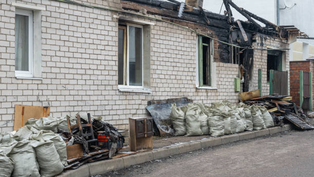 Professional Fire Damage Restoration technician working in McLean, VA